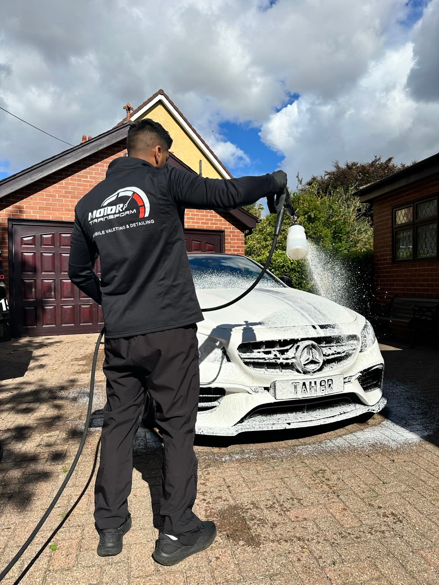 Detailed Mercedes with glossy finish